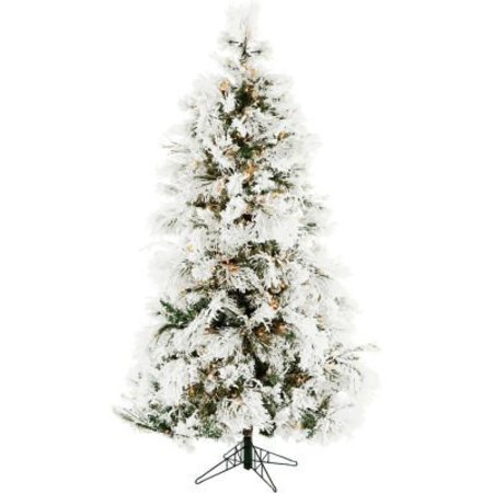 ALMO FULFILLMENT SERVICES LLC Christmas Time Artificial Christmas Tree - 6.5 Ft. Frosted Fir - Clear LED Lights CT-FF065-LED